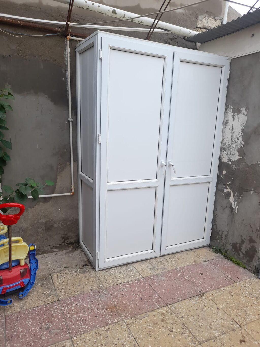 PVC və taxta şkaf/çəkmə qapılar – balkon, dəhliz və həyət üçün — Mebel, Bakı (2)