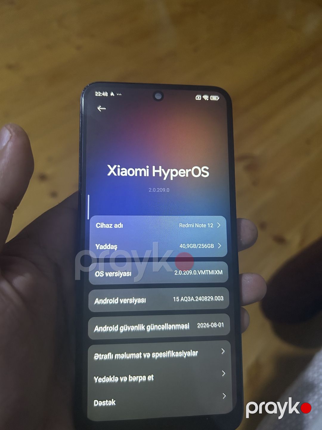Xiaomi Redmi Note 12 mavi rəng — Xiaomi, Gəncə