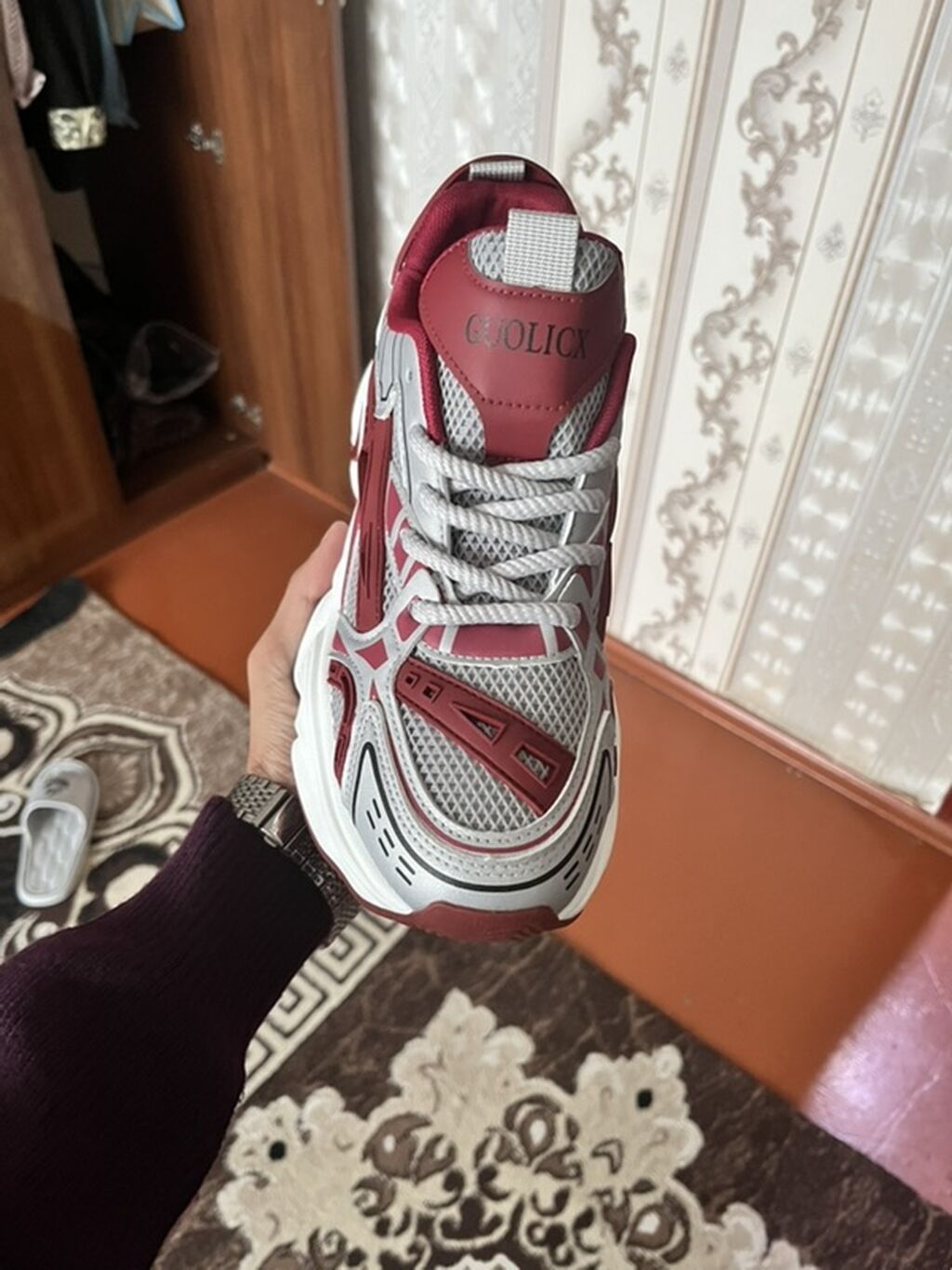 Krossovka – Guolcx brendi, chunky/dad style dizayn. - Rəng: ağ, boz — Krossovkalar, Bakı (2)
