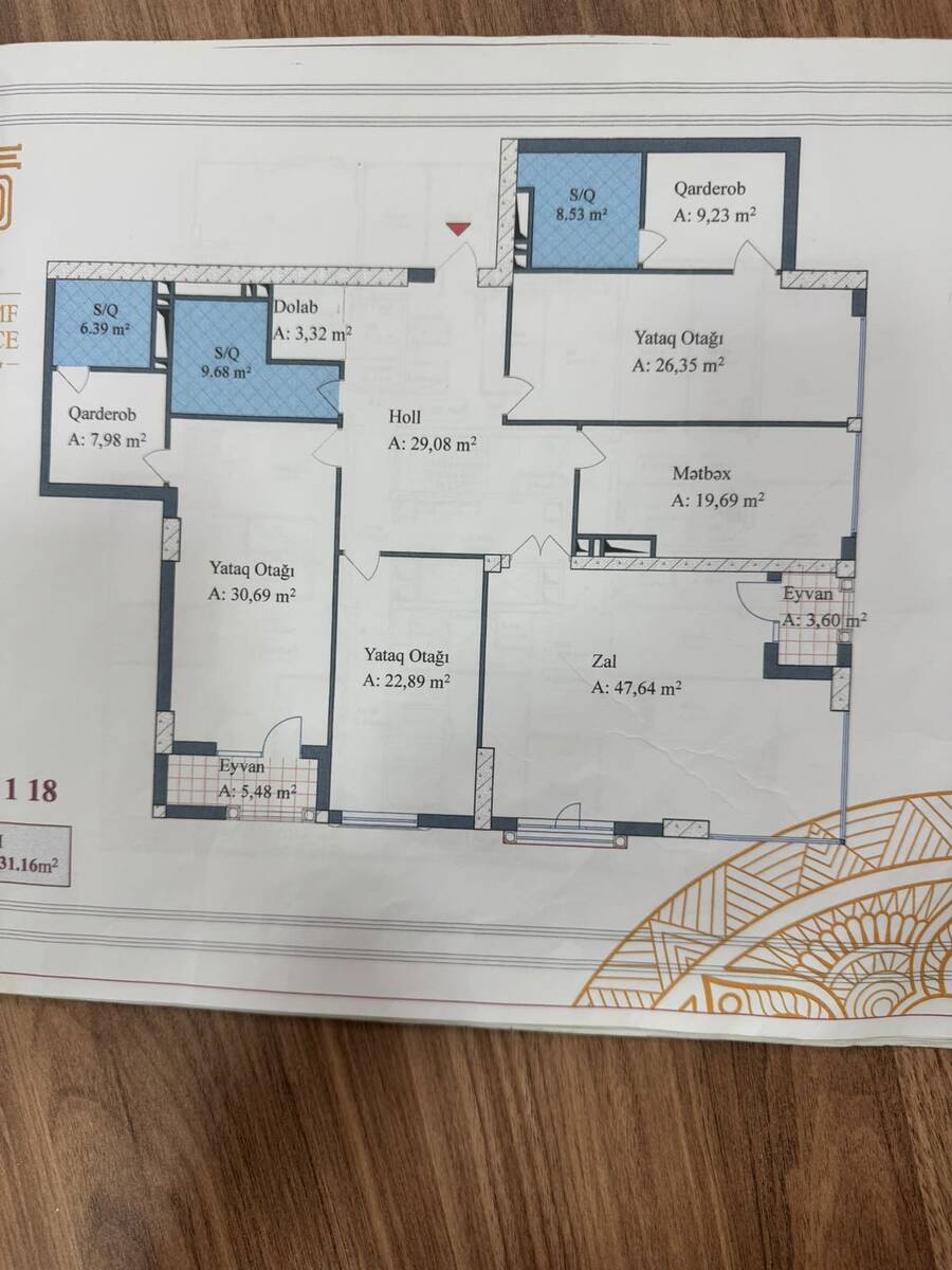 Satılır 4 otaqlı yeni tikili 231 m² — Mənzil, Bakı (3)