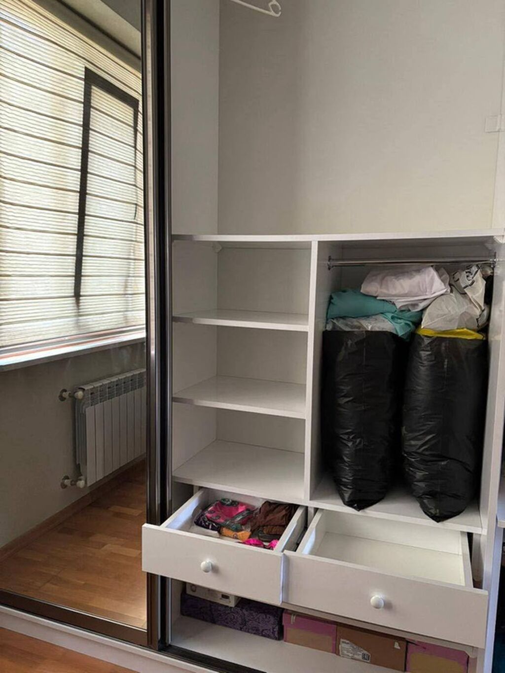 İşlənmiş, 2 qapılı, Güzgülü, Ağ, Kupe, Düz dolab — Şkaflar, Bakı (3)