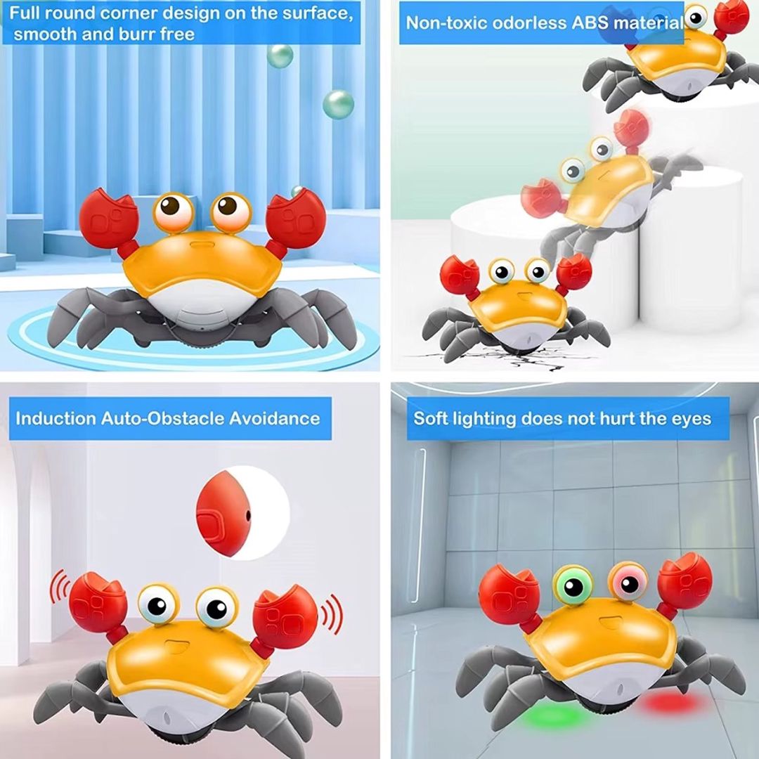 İnteraktiv oyuncaq Cute Crab, 21.8x10x12.4 sm, 12 aydan, sarı — Mallar, Bakı (3)