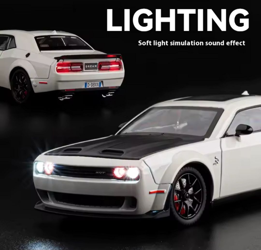 Kolleksiya oyuncaq maşını Dodge Challenger Hellcat Redeye F35-ag-352, metal/rezin, qara, 20.5x7x5 sm — Mallar, Bakı (3)