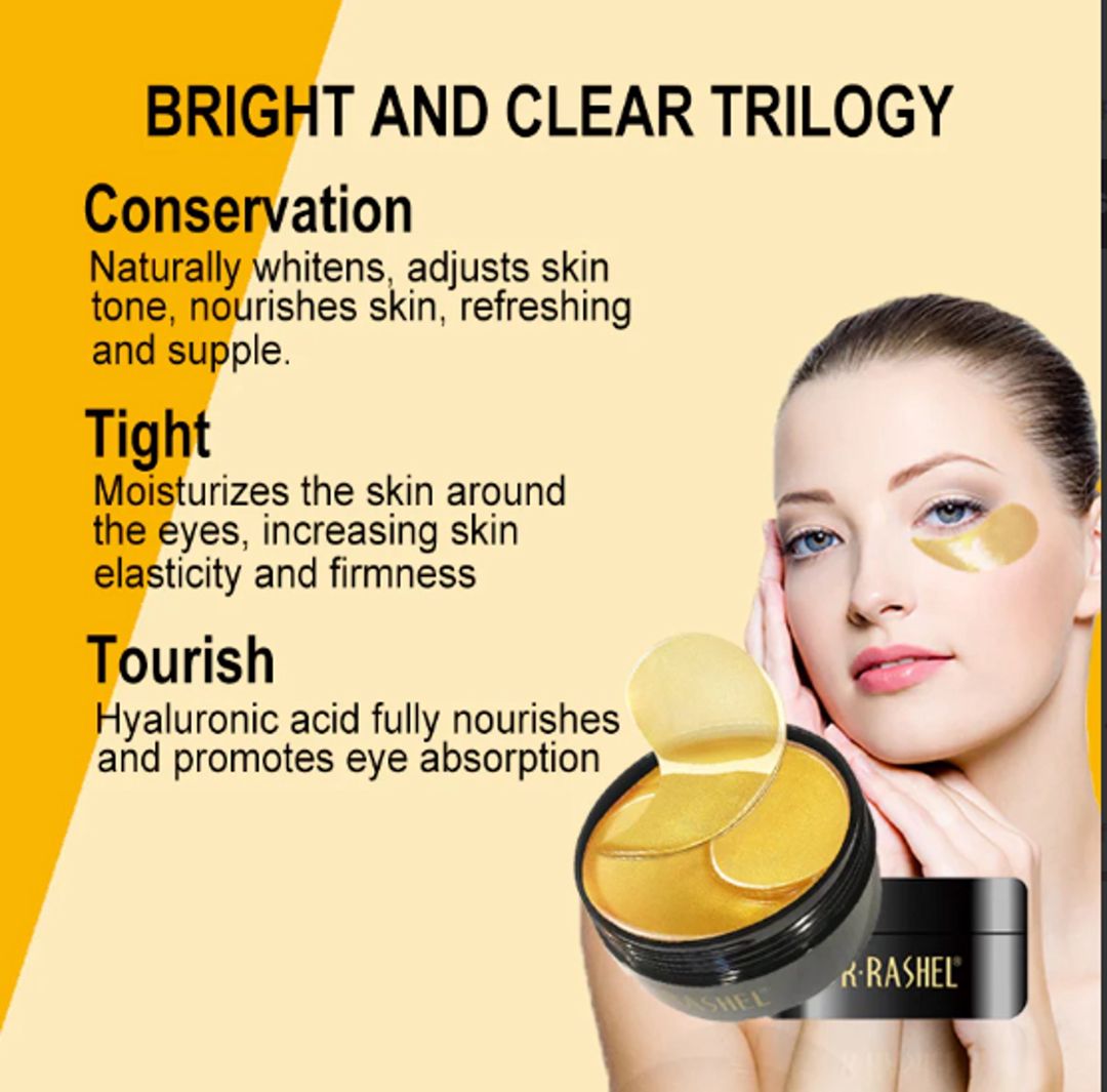 Hidrogel paç göz ətrafı dərisi üçün Dr.Rashel 24k Gold Collagen Hydrogel Eye Mask 60 əd — Mallar, Bakı (2)