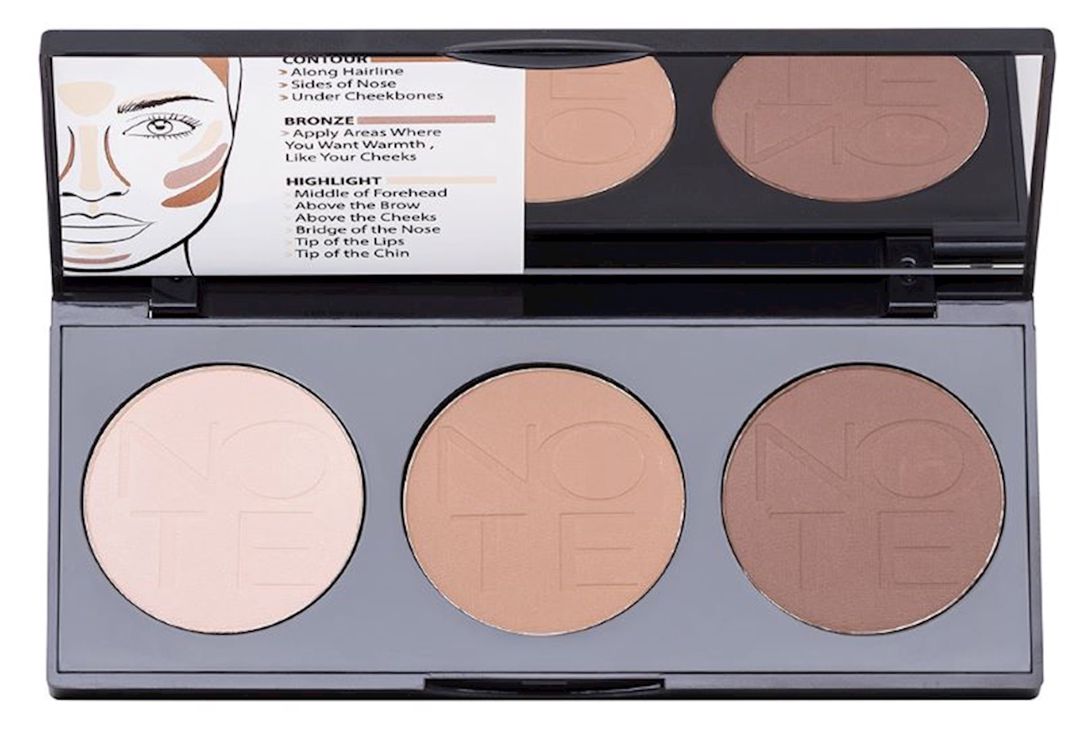 Üz konturinq üçün kirşan palet Note Cosmetics 02 Perfecting contouring powder palette — Mallar, Bakı