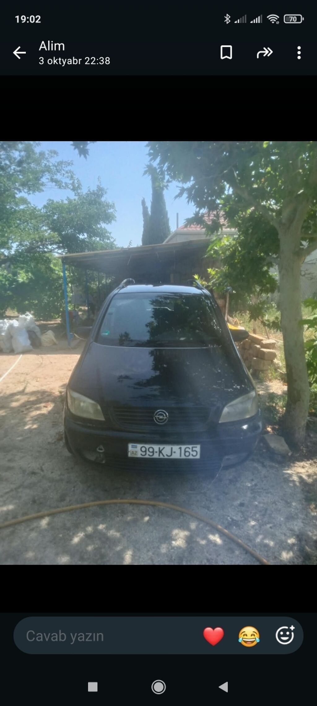 Opel Zafira, 1999 istehsalı – 7 yerlik ailə miniveni - Kuzov: qara 99-KJ-165 — Avtomobillər, Digah (4)