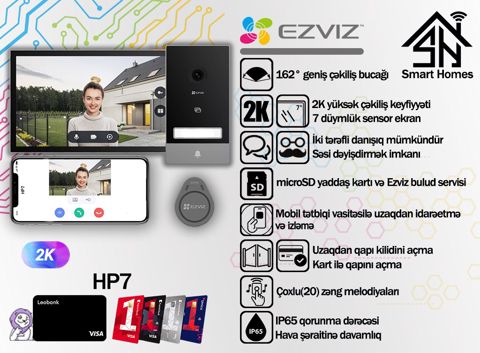 "Ezviz" İP domofon HP7 — Bakı