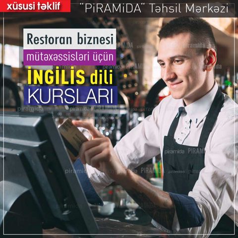 İngilis dili kursları restoran biznesi mütəxəssisləri üçün — Bakı