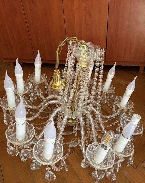 Çılçıraq, 10 və daha çox lampa, Xrustal — Bakı