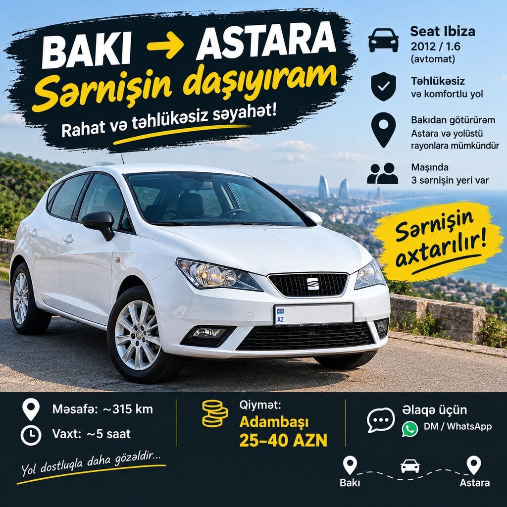 Minik avtomobili, Bakı - Astara — Taksi xidmətləri, Masazır