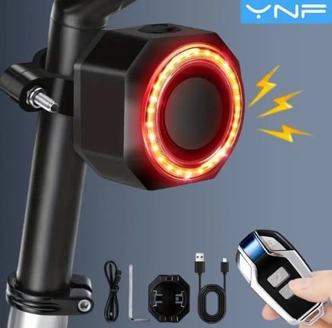 Velosiped arxa fənəri və siqnalizasiya 3-ü 1-də, 110 dB səs gücü, yüksək parlaqlıq, titrəmə aşkar edilməsi, yeriyiş siqnallı, 6 ay batareya ömrü - bikesport_58 — Bakı