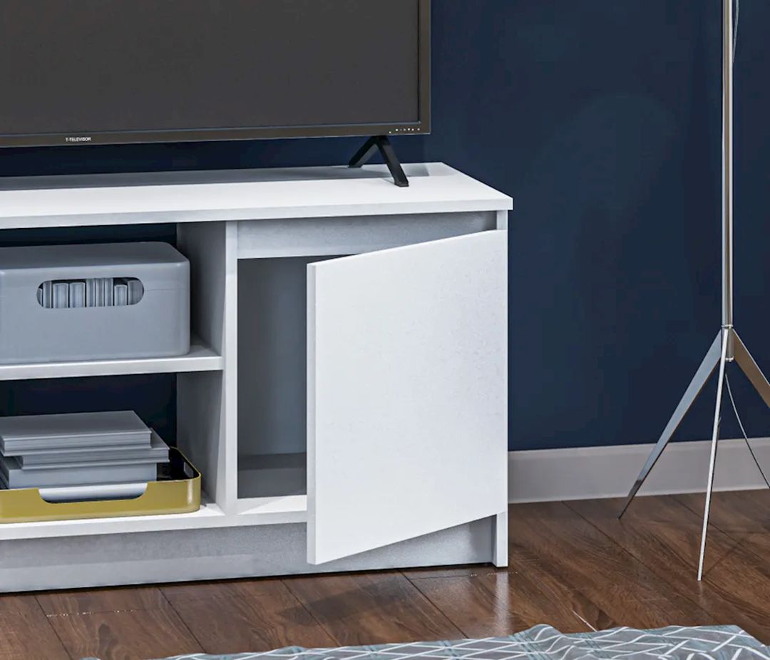 TV üçün tumba Letta 3563 TV1, 60x40x120 sm, Ldsp, ağ — Mallar, Bakı (2)