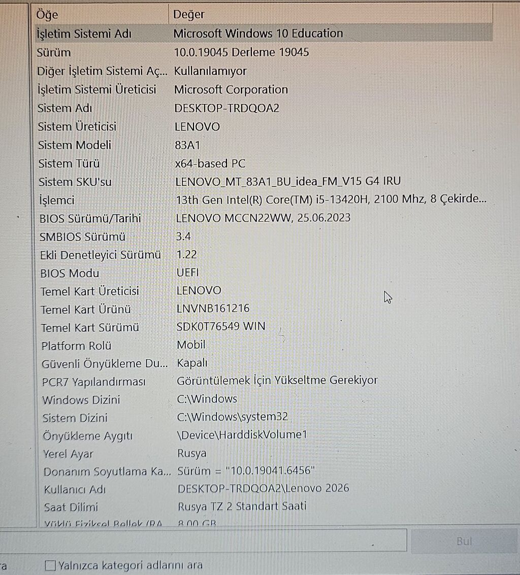 Lenova Prosessor: Intel Core i5-13420H Nəsil: 13-cü nəsil Seriya: H — Lenovo, Saray (2)