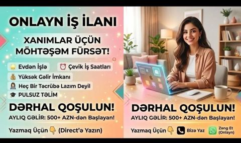 Marketoloq tələb olunur, İstənilən yaş, Təcrübəsiz — 500 ₼ · Bakı · Marketing, reklam, PR Marketoloq tələb olunur, İstənilən yaş, Təcrübəsiz — Bakı