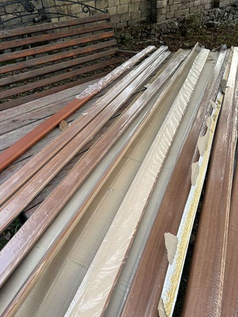 MDF taxta rəngli plintus/profil zolaqları - Material: MDF əsaslı — Qəbələ