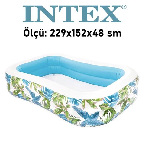 Şişmə hovuz Intex TX57177, düzbucaq, 229x152x48 sm, həcm 600 l, rəngbərəng - TX57177 — Bakı
