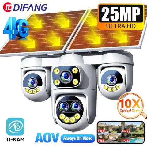 4 kamera günəṣ paneli 4G sim kartli 16mp/4k — Bakı