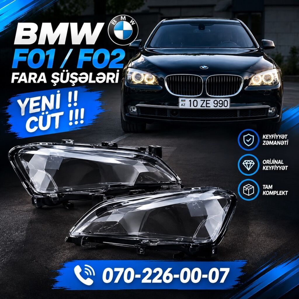 BMW F01/F02 fara şüşələri – cüt - Model uyğunluğu: BMW 7 Series — Avtomobil işığı, Bakı