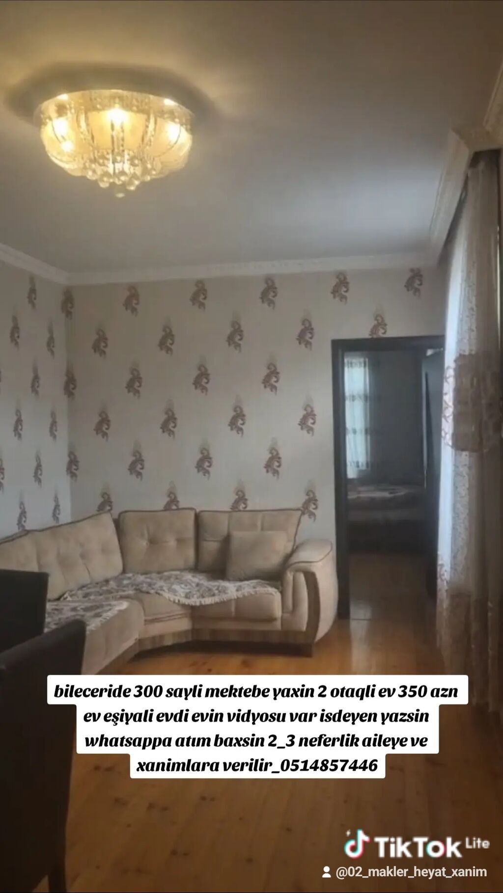 80 kv. m, 2 otaqlı, İnternet, Telefon, Qaz — Ev, villa, Bakı (10)