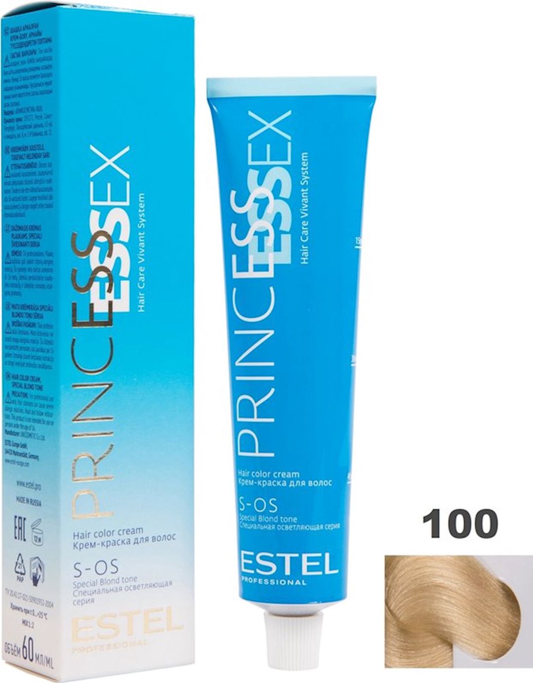 Saçlar üçün krem-boya Estel Professional Princess Essex S OS 100 Təbii 60 ml — Mallar, Bakı