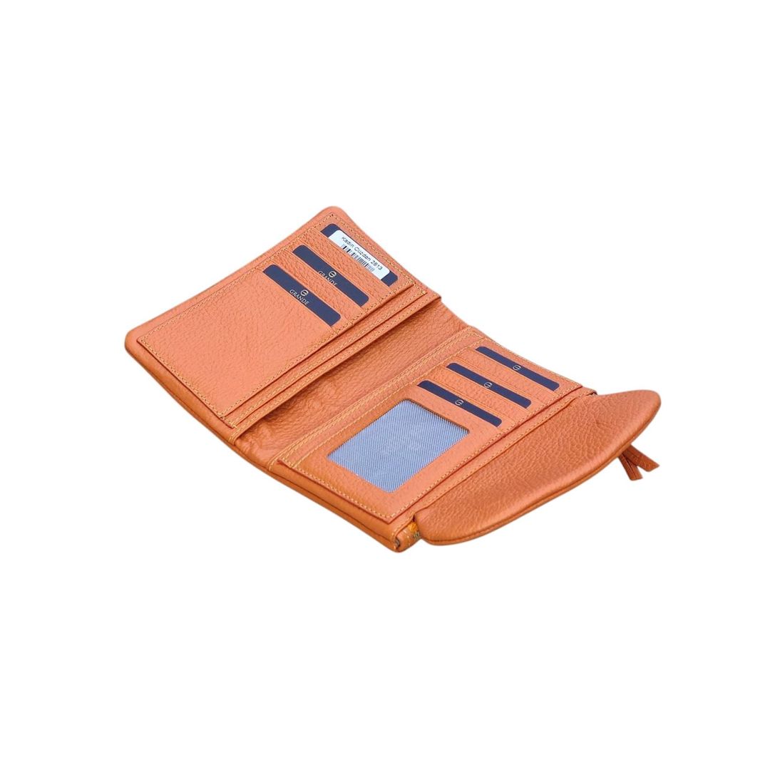 Dəri pul kisəsi qadın üçün Grande_2813_Orange — Mallar, Bakı (3)