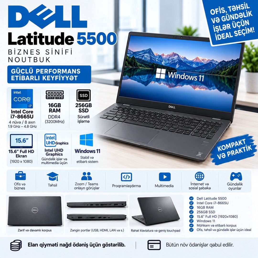 Dell Latitude 5500 — Noutbuklar, Bakı