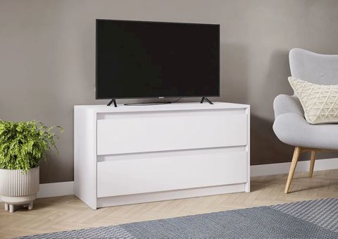TV üçün tumba Letta 3563 TV3, 54x40x100 sm, Ldsp, ağ — Bakı