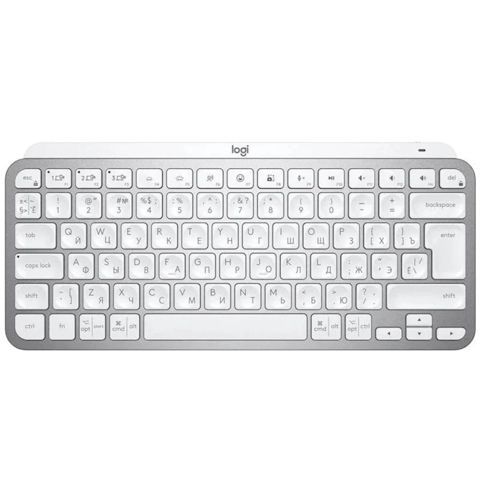 Klaviatura Logitech MX Keys Mini Wireless Illuminated Pale Grey (920-010502-N) — Kompüterlər və noutbuklar