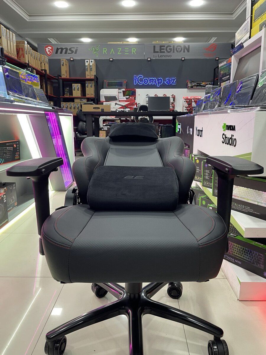 2E Gaming Chair Basan Black/Red Gen II — Mebel, Bakı (10)