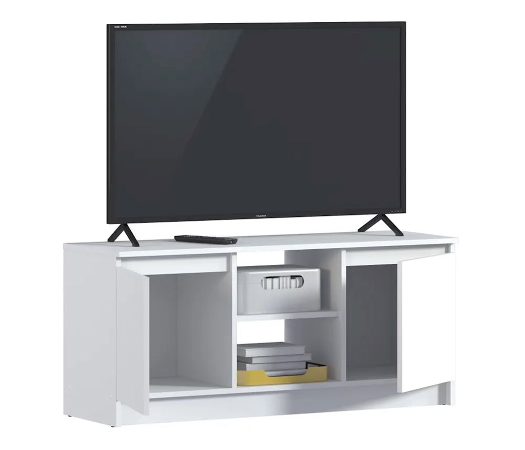 TV üçün tumba Letta 3563 TV1, 60x40x120 sm, Ldsp, ağ — Mallar, Bakı (3)
