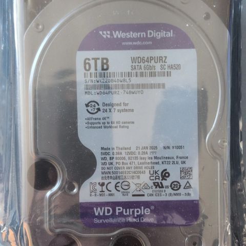 Sərt disk Western Digital WD Purple 6TB — 499 ₼ · Bakı · Kompüterlər və noutbuklar Sərt disk Western Digital WD Purple 6TB — Bakı