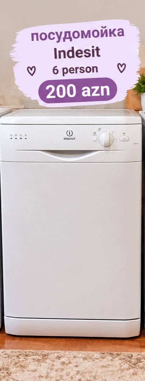 Qabyuyan maşın Indesit, Kompakt, Ayrıca dayanan, İşlənmiş — Bakı