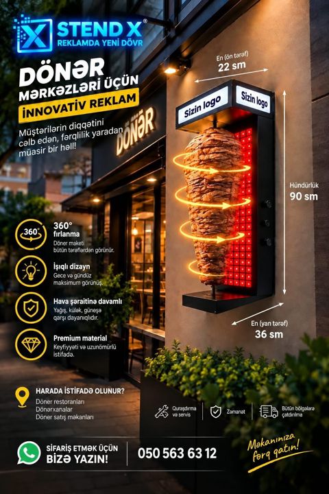 Stendxazerbaijan Dənər biznesləri üçün reklamda yeni dövr başlayır — 700 ₼ · Bakı · Reklam vəsiqlələri Stendxazerbaijan Dənər biznesləri üçün reklamda yeni dövr başlayır — Bakı