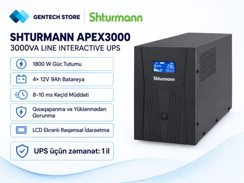 Shturmann 3000VA Line Interactive UPS — Bakı