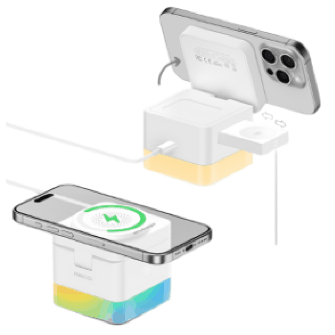 Simsiz enerji doldurma stansiyası Reccı Wireless RCW-46 4IN1 — Telefonlar və qadjetlər, Bakı (2)