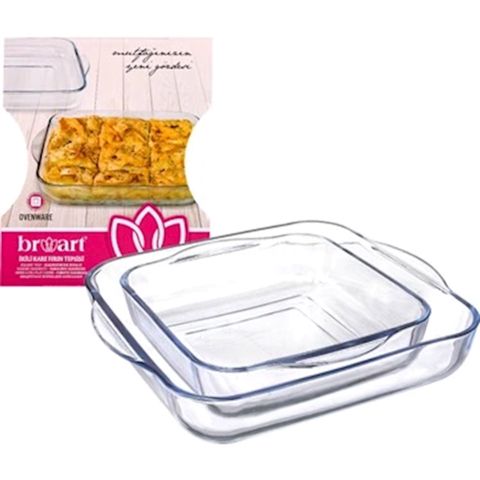 Bişirmə üçün qəlib BrArt HMSD_BA22 şüşə, kvadrat, şəffaf, 2 əd, 27x27 sm/21x21 sm — 22 ₼ · Bakı · Mallar Bişirmə üçün qəlib BrArt HMSD_BA22 şüşə, kvadrat, şəffaf, 2 əd, 27x27 sm/21x21 sm — Bakı