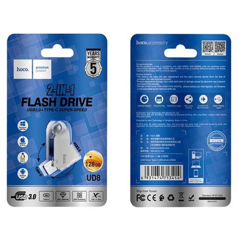Hoco UD8 128GB USB 3.0 Type‑C + Usb‑a Flash Yaddaş 2‑si 1‑də kompakt — 85 ₼ · Bakı · USB fləş yaddaş Hoco UD8 128GB USB 3.0 Type‑C + Usb‑a Flash Yaddaş 2‑si 1‑də kompakt — Bakı