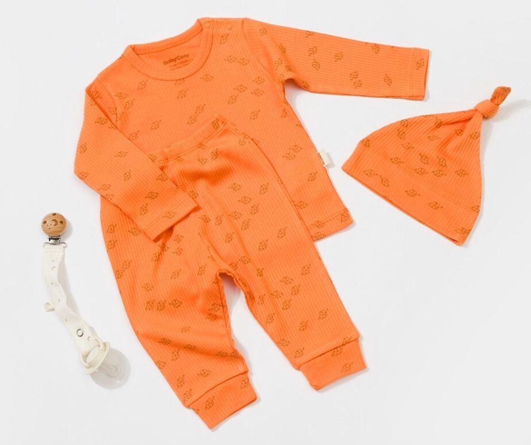 Oğlanlar üçün şalvarlı pijama dəsti BabyCosy CSYM25505, narıncı, modal/pambıq, ölçü 12-18 ay — Mallar, Bakı