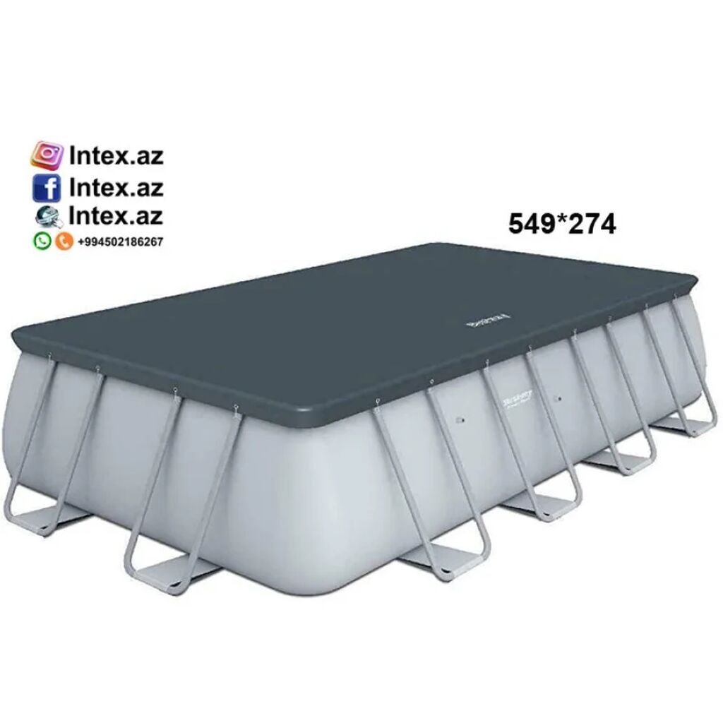 Bestway P03631 hovuz tenti 549x274 sm karkas hovuz örtüyü 549x274 — Hovuzlar, Bakı