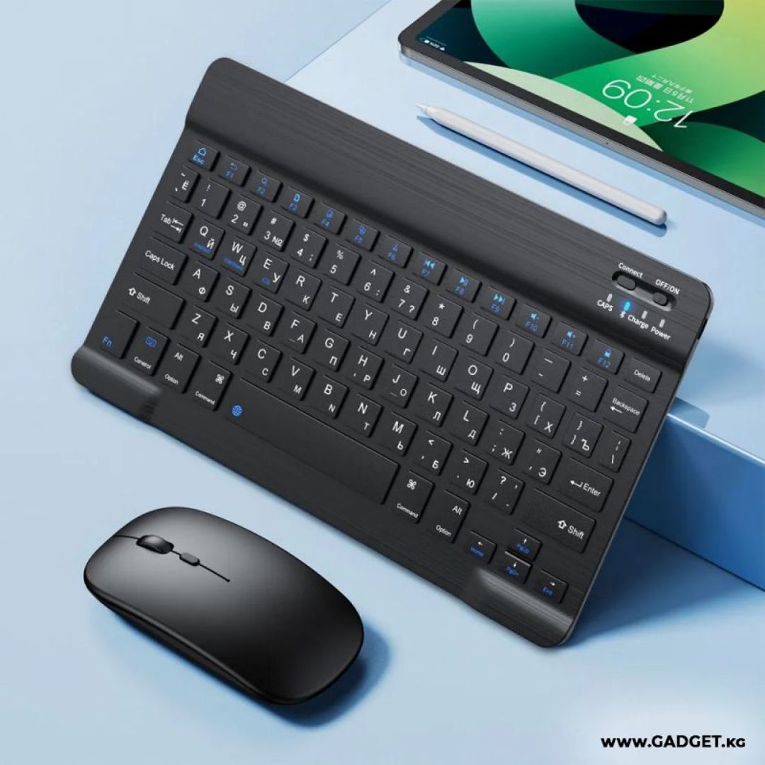 Smartfonlar və planşetlər, Android, iOS üçün siçan ilə simsiz Bluetooth klaviatura — Klaviaturalar və siçanlar, Bakı (2)