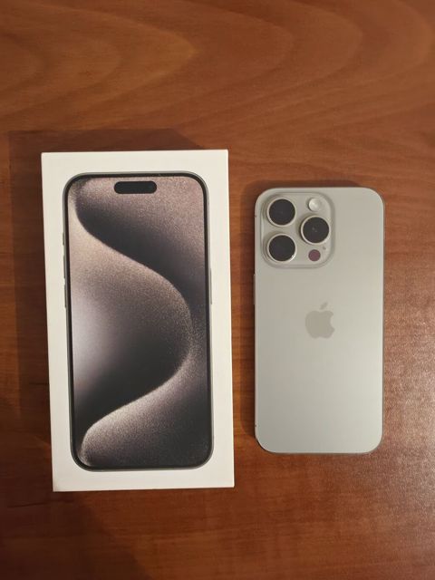 IPhone 15 Pro, White Titanium, Face ID — Bakı