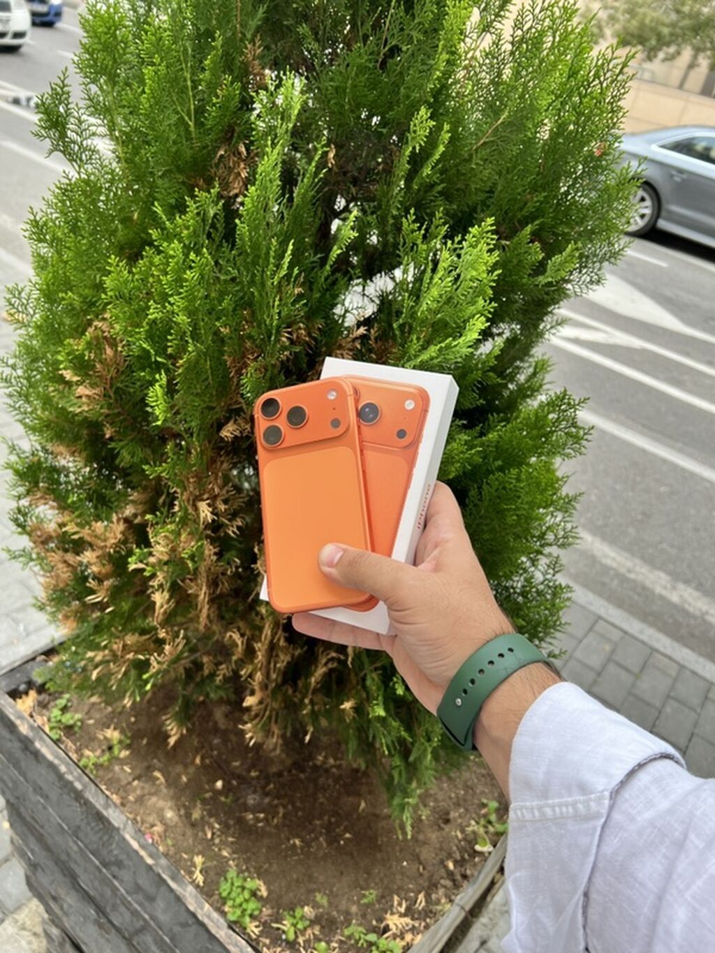 IPhone 17 Pro, 256 GB, Narıncı, Zəmanət, Simsiz şarj, Face ID — Apple iPhone, Bakı (3)