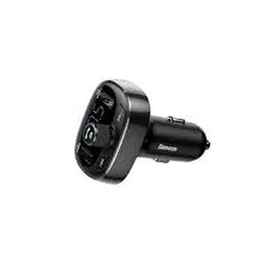 Baseus CCALL-TM01 T-Typed Bluetooth FM Transmitter Dual USB Avtomobil — Şarj cihazları, Bakı (3)