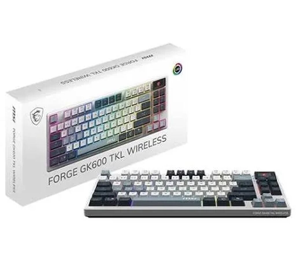 MSI Forge GK600 TKL Wıreless SKY – 83 düyməli mexaniki gaming — Klaviaturalar və siçanlar, Bakı (2)