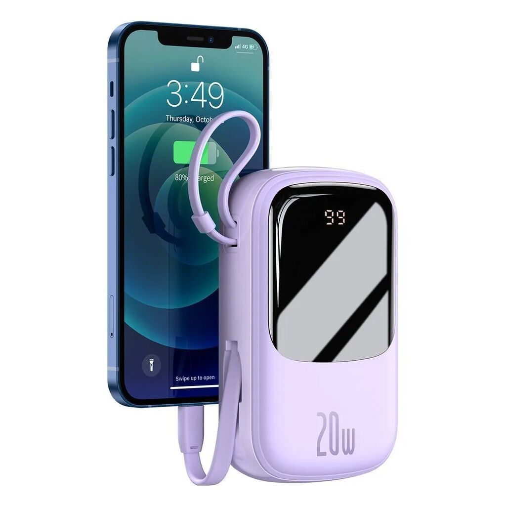 Baseus Qpow Digital Display Power Bank 20000mAh 20W USB Yüksək — Powerbank-lər, Bakı