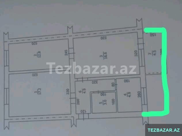 3 otaqlı mənzil satılır — Mənzil, Gəncə (9)