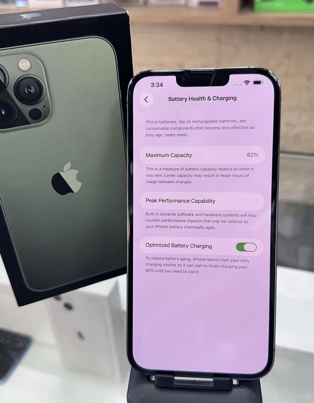 IPhone 13 Pro, 128 GB, Alpine Green, Zəmanət, Simsiz şarj, Face ID — Apple iPhone, Bakı (2)