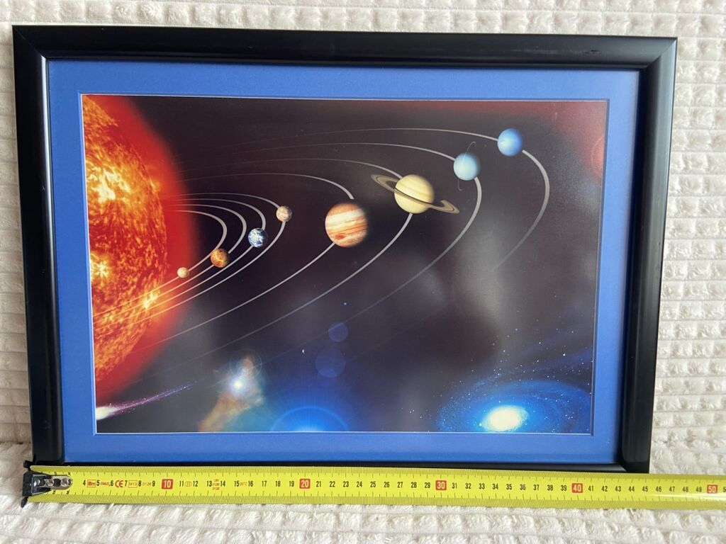 Günəş sistemi mövzusunda çərçivəli plakat - Təsvir: Günəş, orbit — Şəkillər, plakatlular və çərçivələr, Bakı (2)