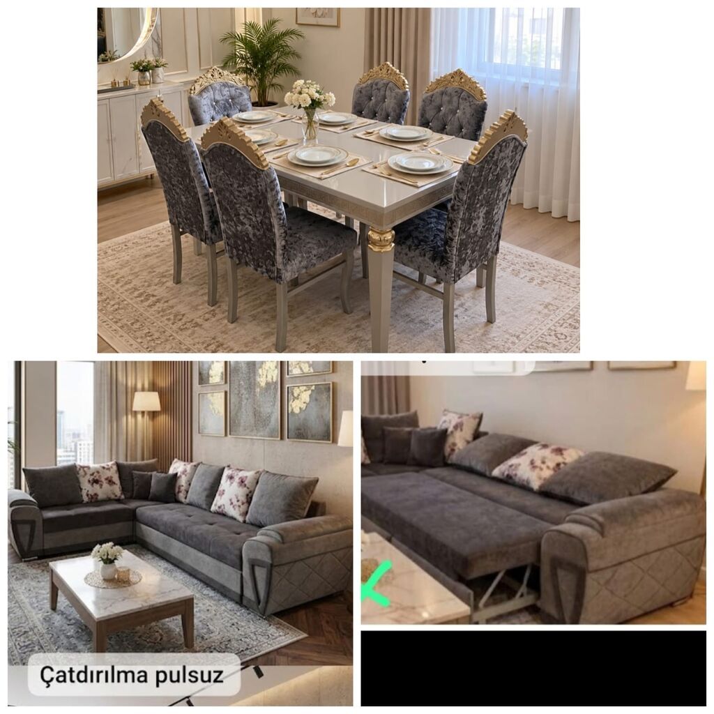 Divan satılır - Açılır-baza var - Ölçü: 3x210 - Qiymət: 460 Masa — Yumşaq mobilya dəstləri, Bakı