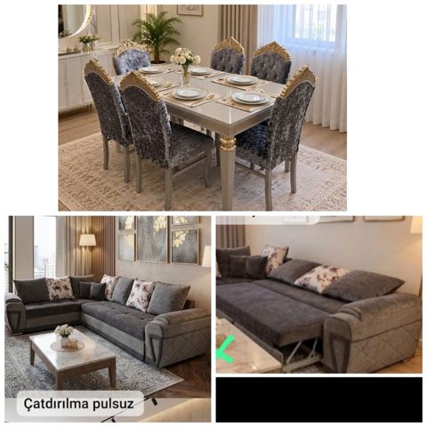 Divan satılır - Açılır-baza var - Ölçü: 3x210 - Qiymət: 460 Masa — 460 ₼ · Bakı · Yumşaq mobilya dəstləri Divan satılır - Açılır-baza var - Ölçü: 3x210 - Qiymət: 460 Masa — Bakı